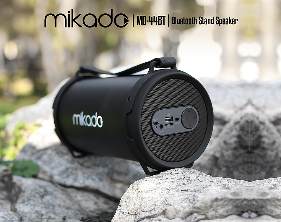 Mikado Md-44bt Siyah Micro Sd ve Fm Destekli Outdoor Taşınabilir Bluetooth Müzik Kutusu